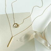 2 Pendant Layered Necklaces
